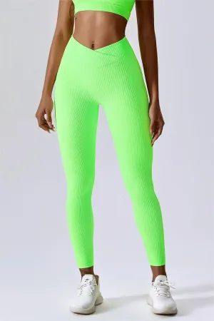 Ribbed V-Waist Butt Sculpting Leggings