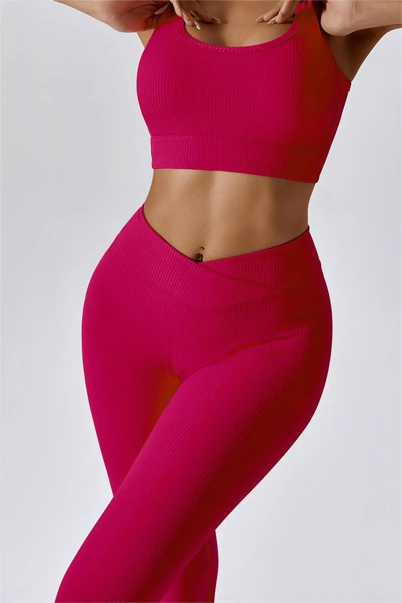 Ribbed V-Waist Butt Sculpting Leggings