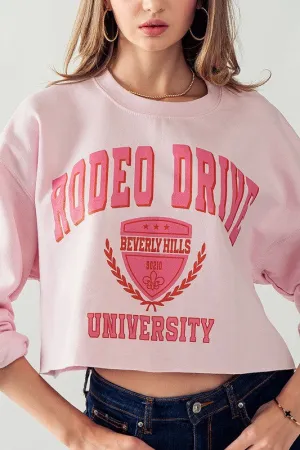 RODEO DRIVE GRAPHIC CROP SWEATSHIRT