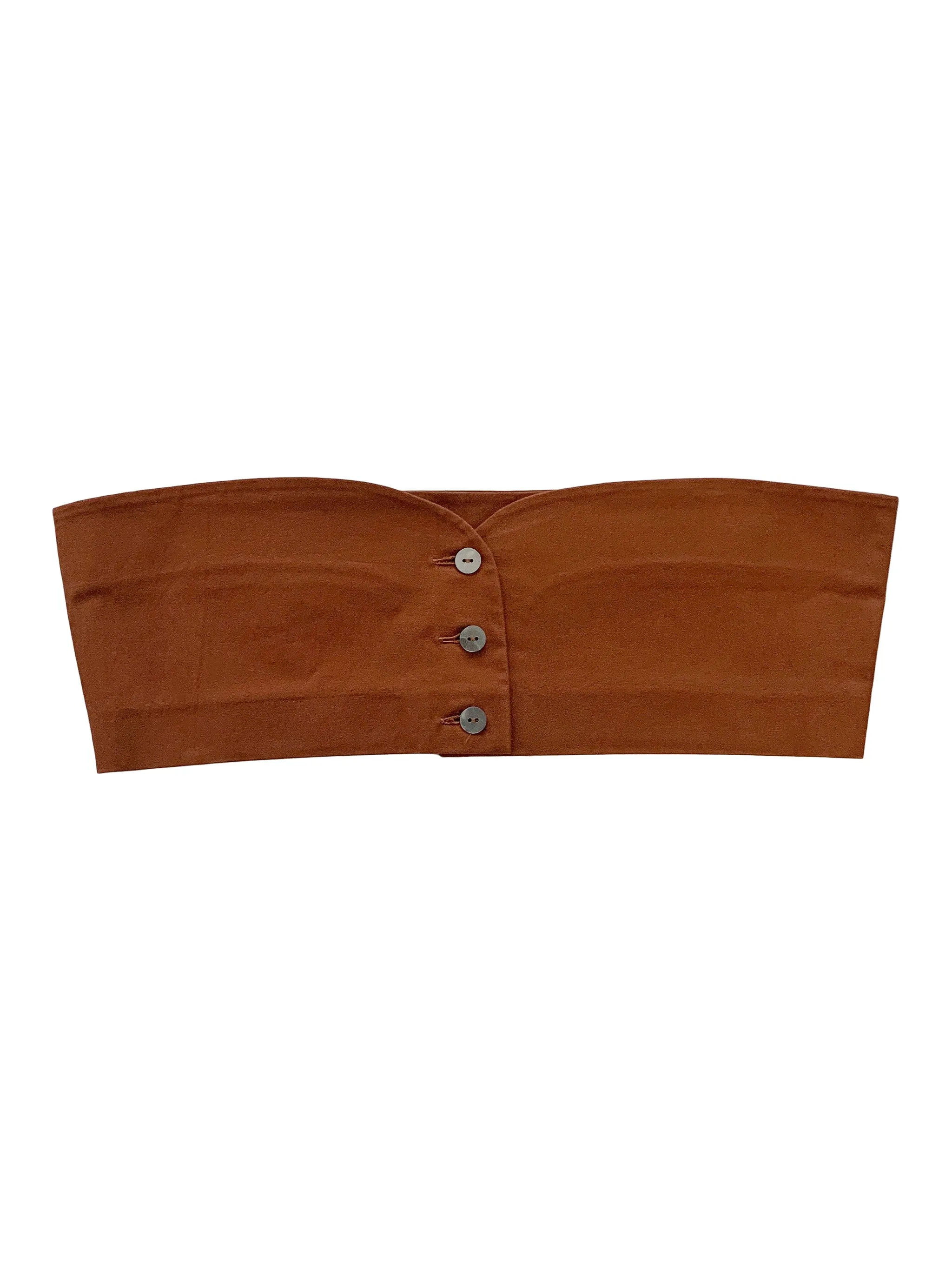 ROMEO GIGLI COPPER BUSTIER WITH BUTTONS