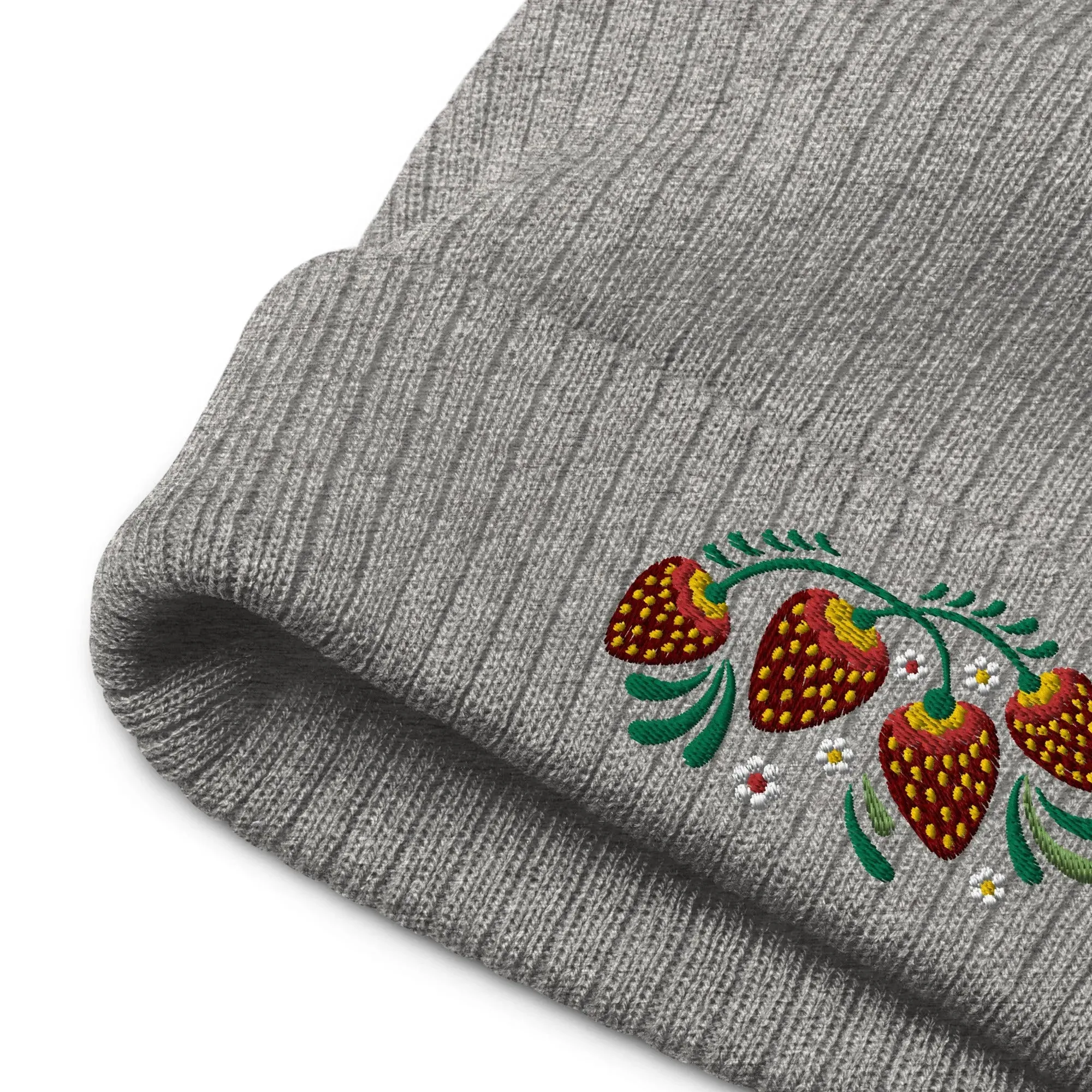 Russian Khokhloma Embroidered Beanie