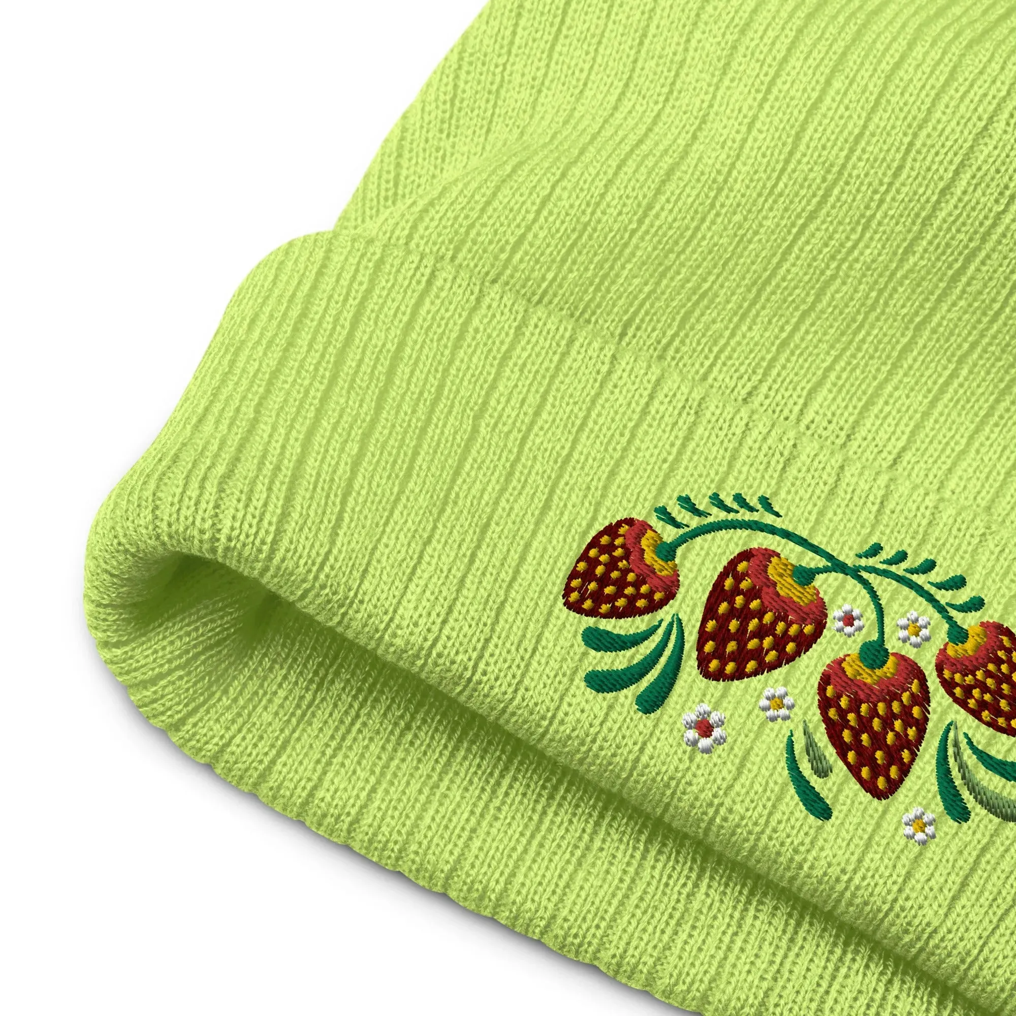 Russian Khokhloma Embroidered Beanie