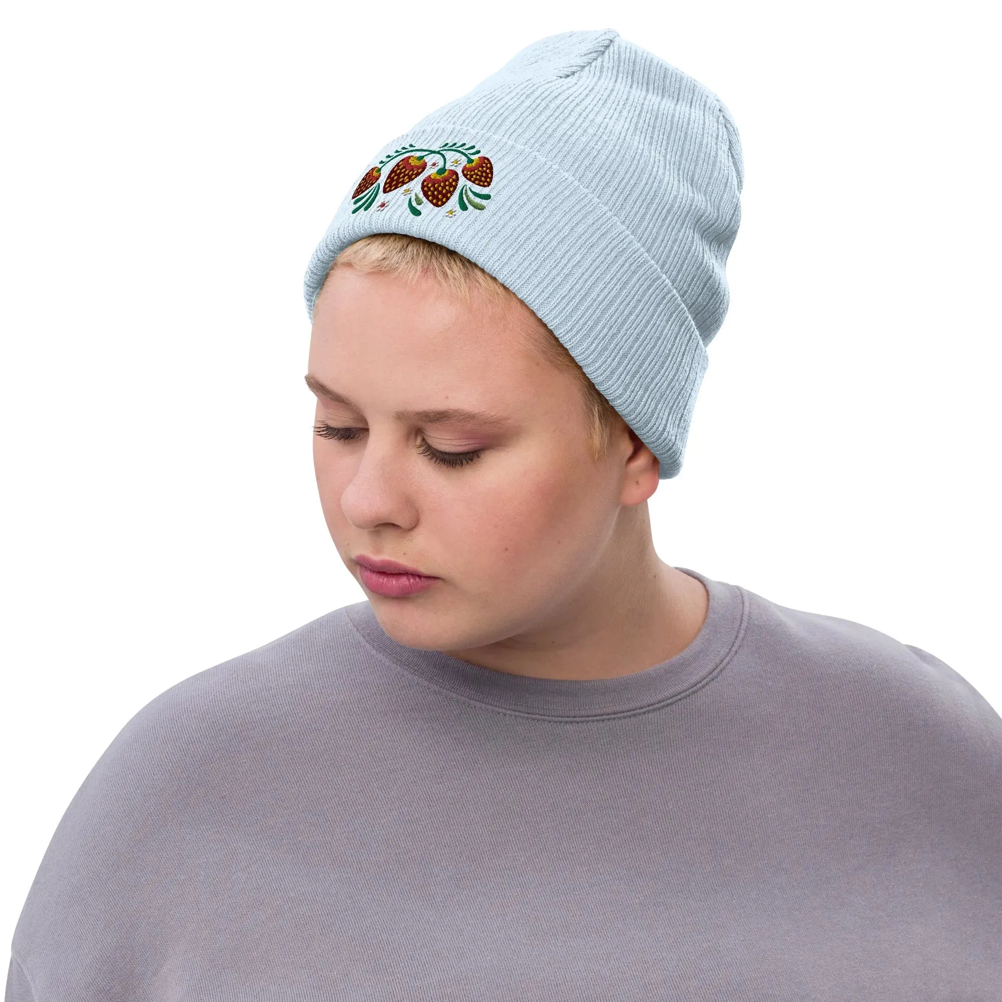 Russian Khokhloma Embroidered Beanie