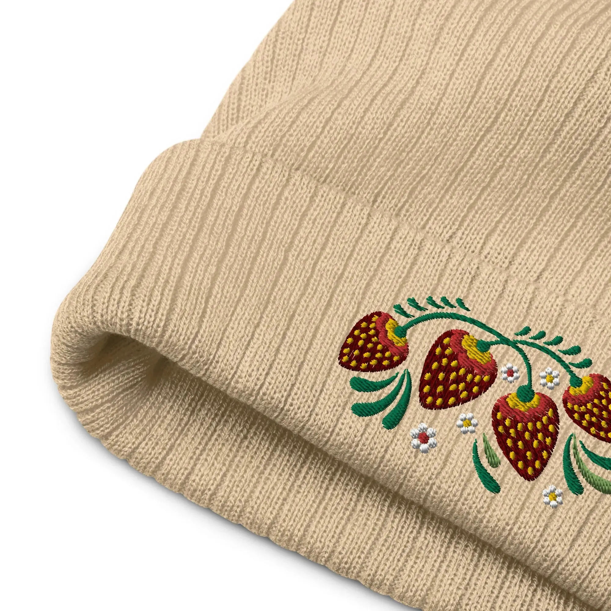 Russian Khokhloma Embroidered Beanie