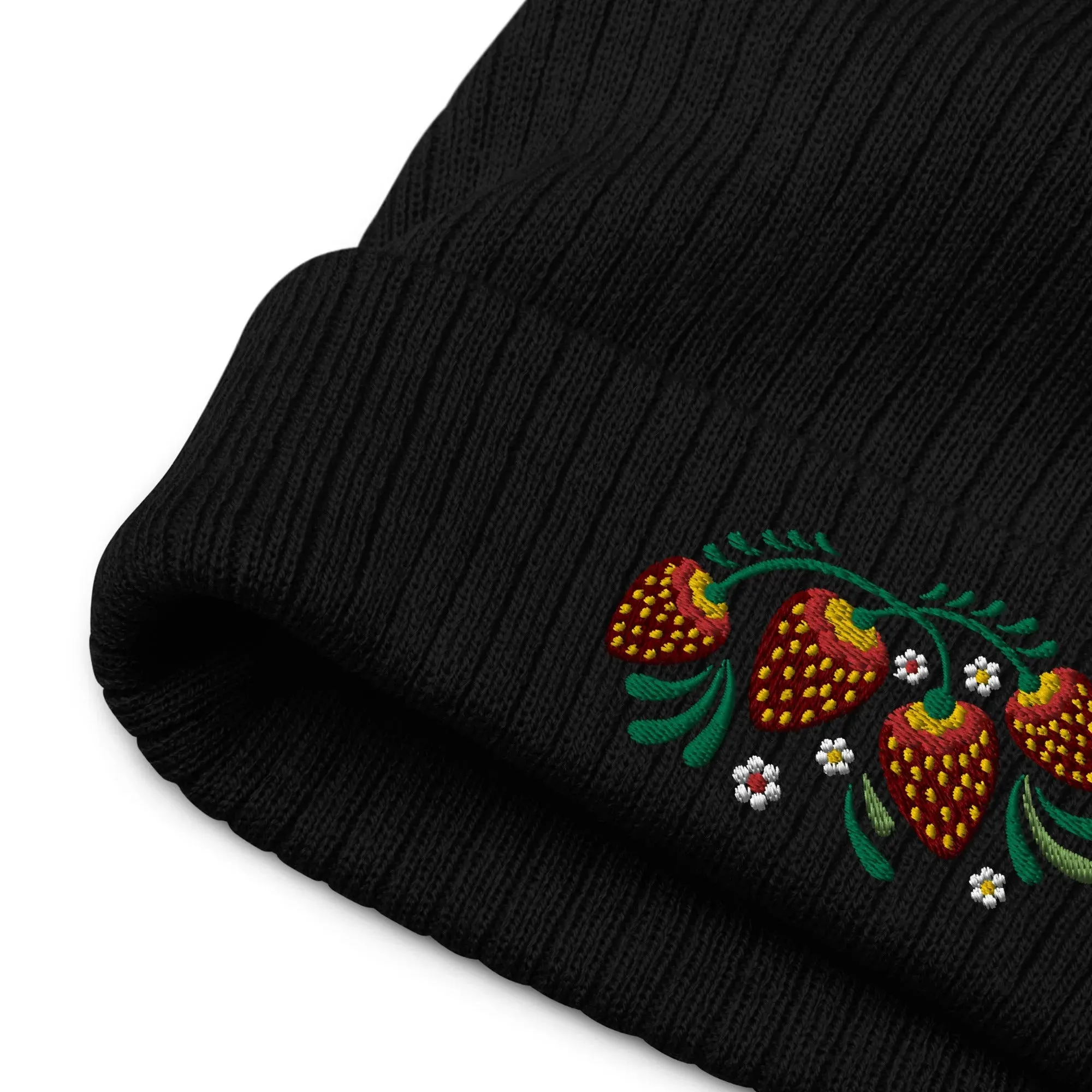 Russian Khokhloma Embroidered Beanie