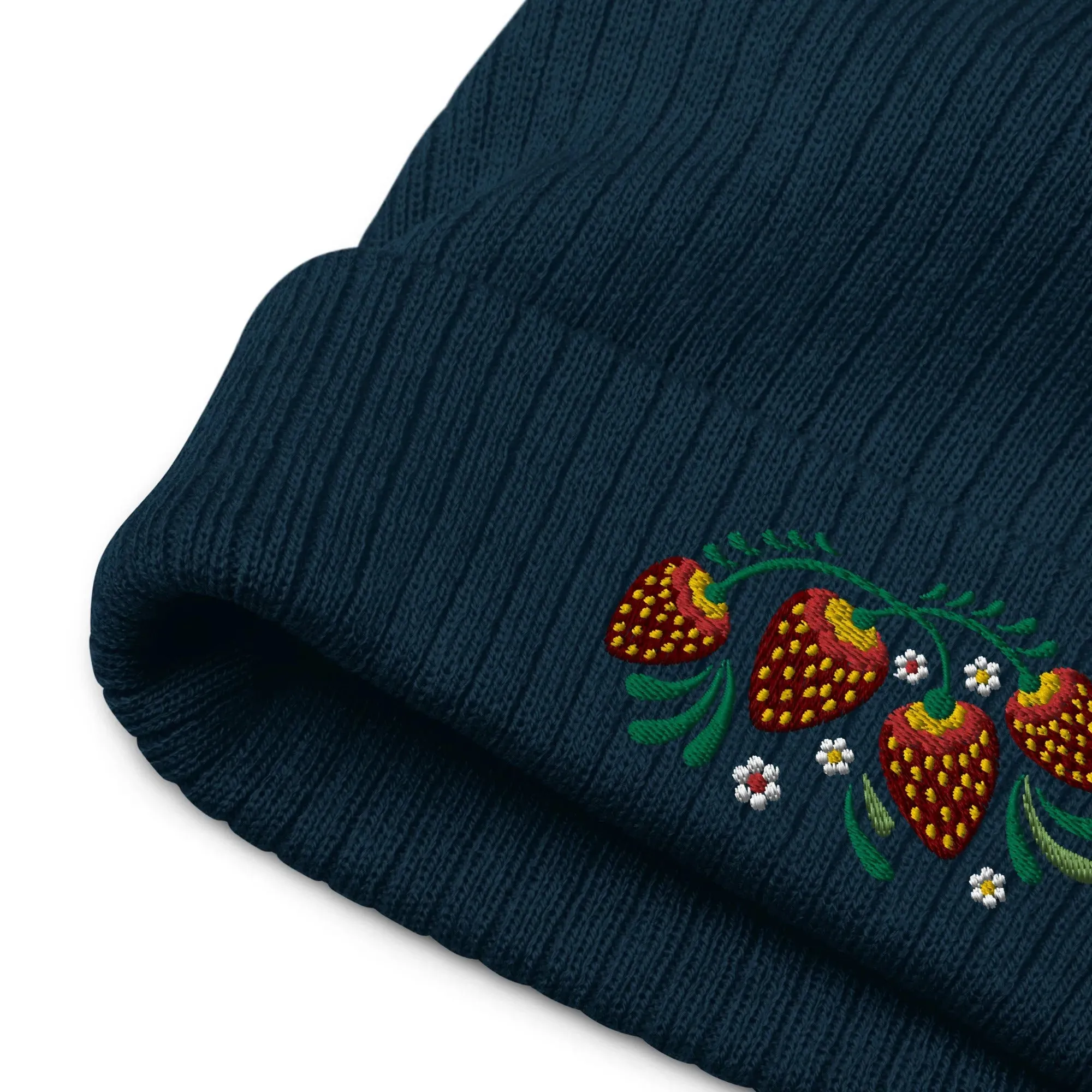 Russian Khokhloma Embroidered Beanie