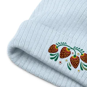 Russian Khokhloma Embroidered Beanie