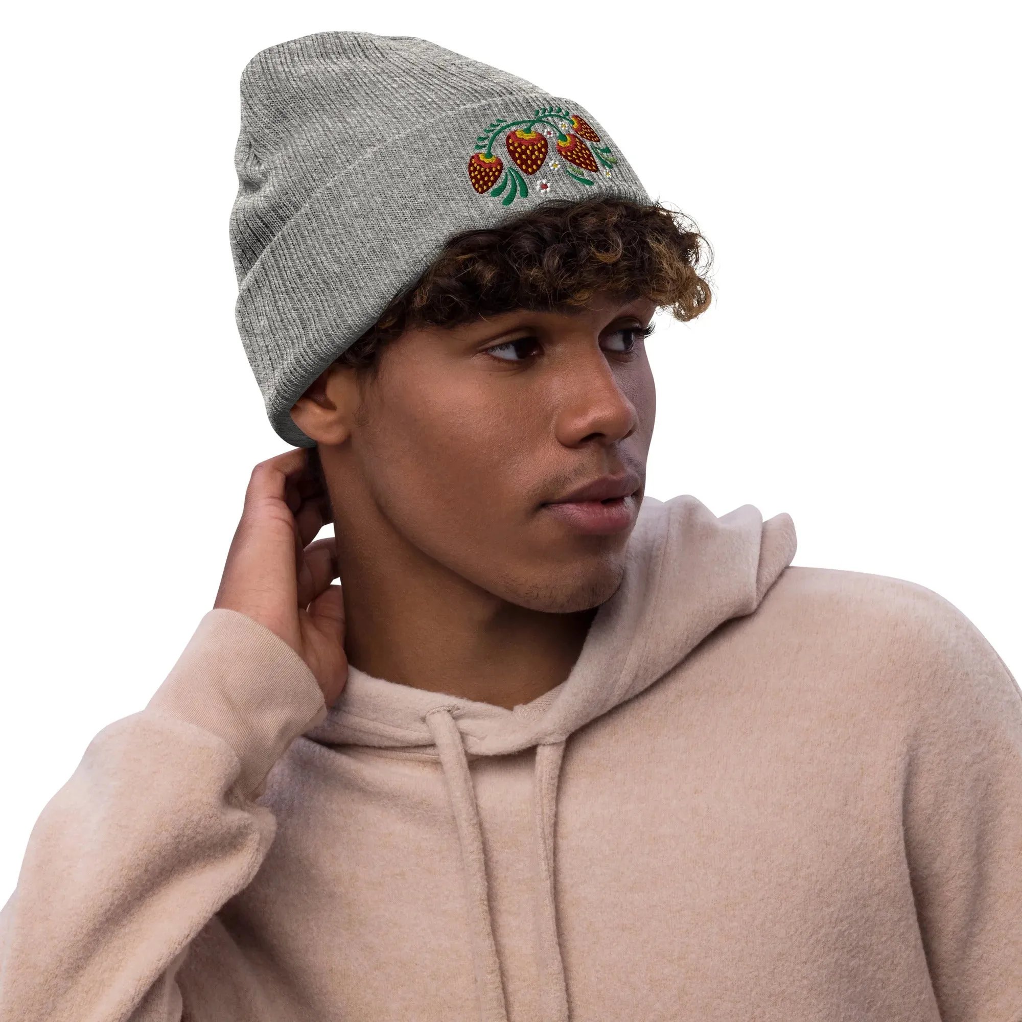 Russian Khokhloma Embroidered Beanie