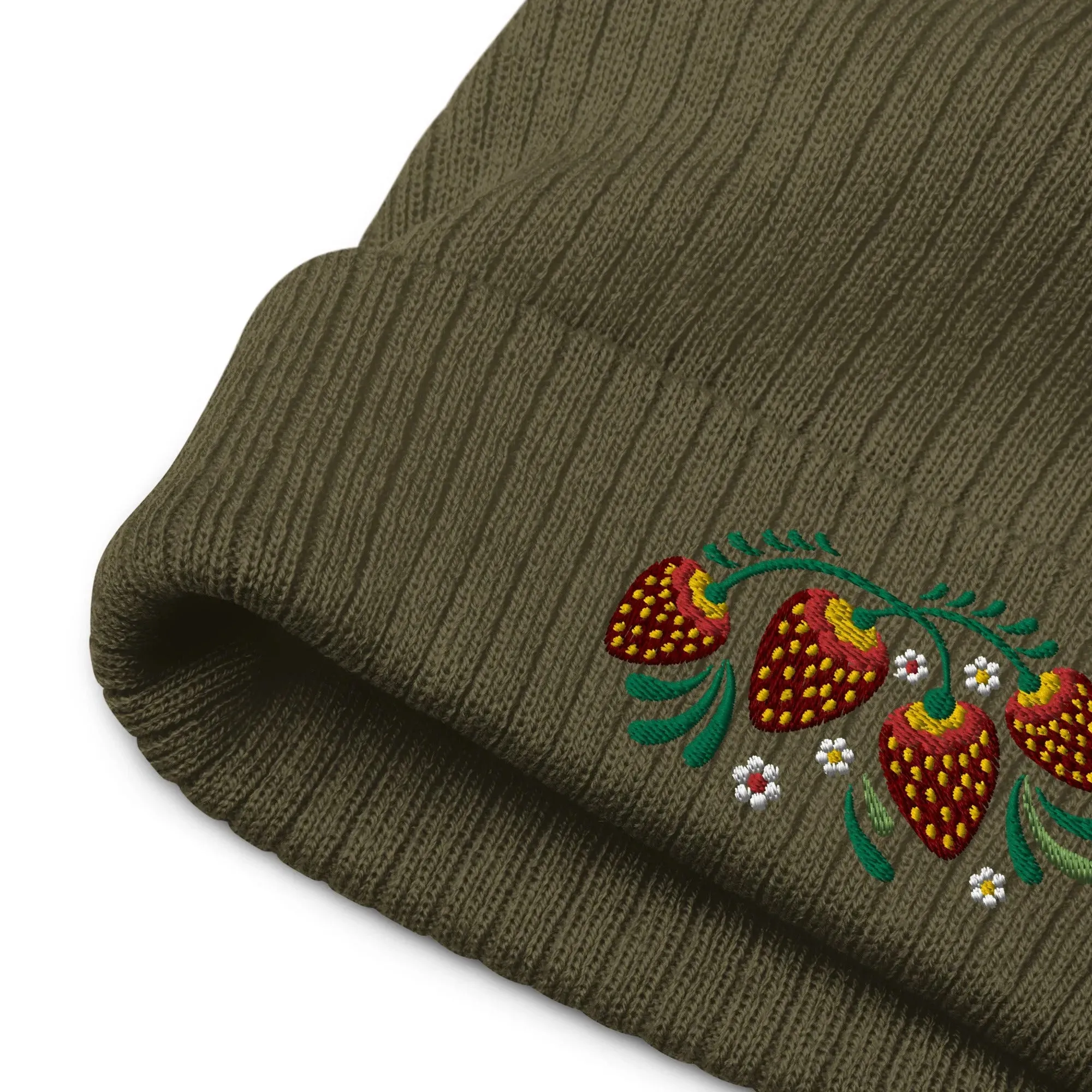 Russian Khokhloma Embroidered Beanie