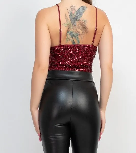 Sequin Cami Bralette Top