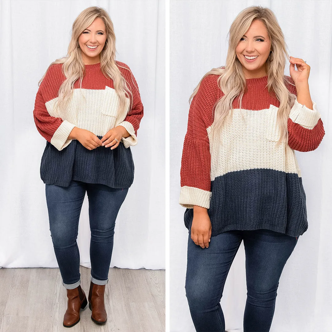 Shady Pines Sweater, Navy Combo