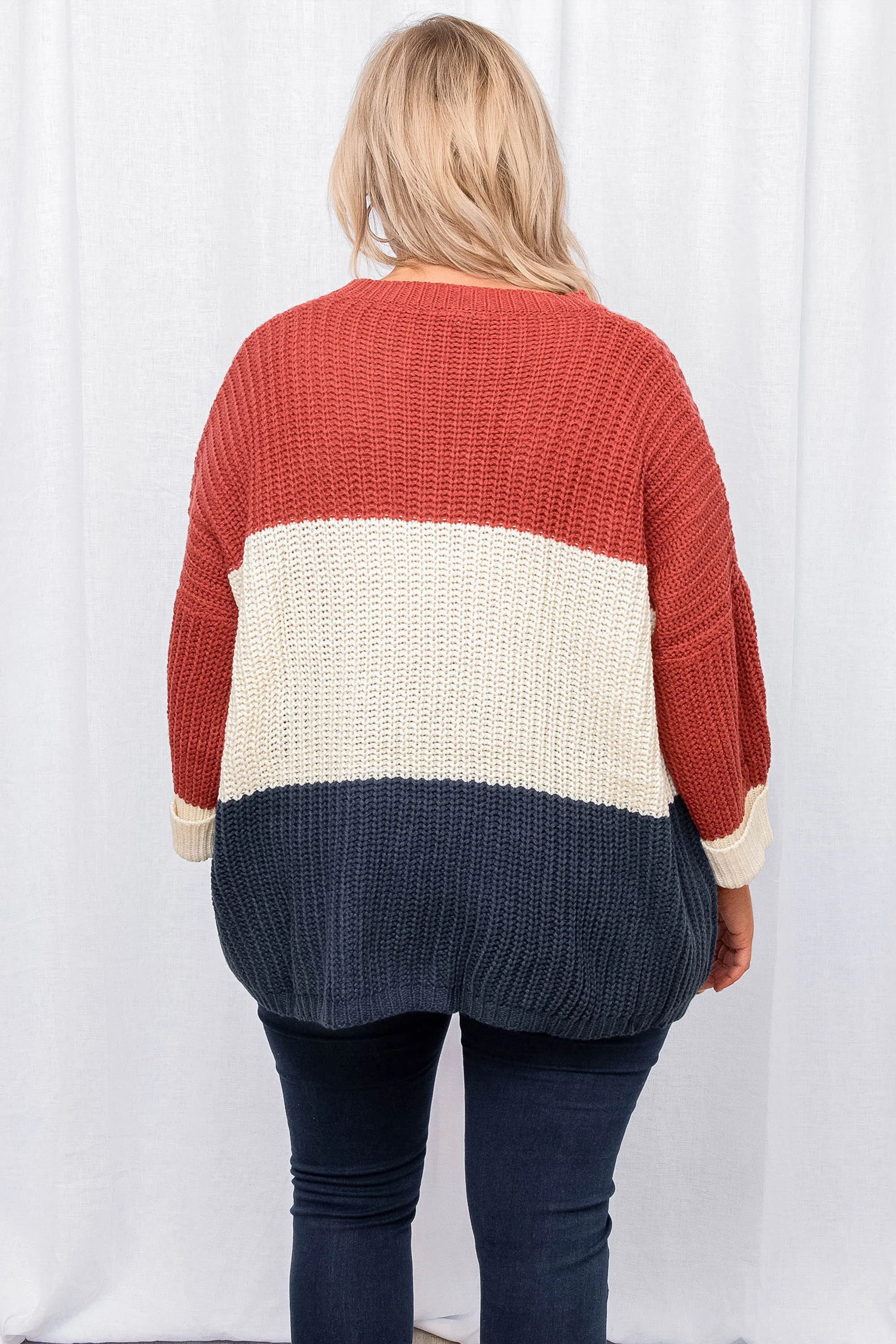 Shady Pines Sweater, Navy Combo
