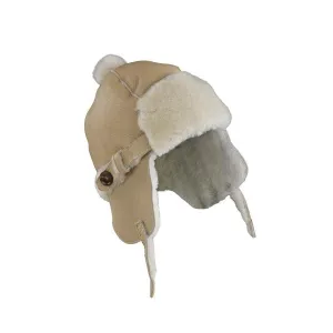 Shearling Trapper Hat - Light Almond