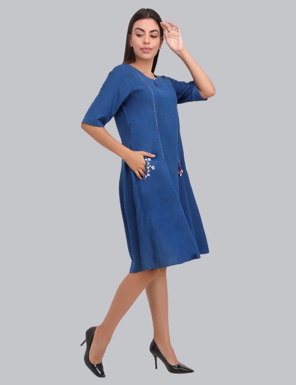 Shift Dress in cotton linen