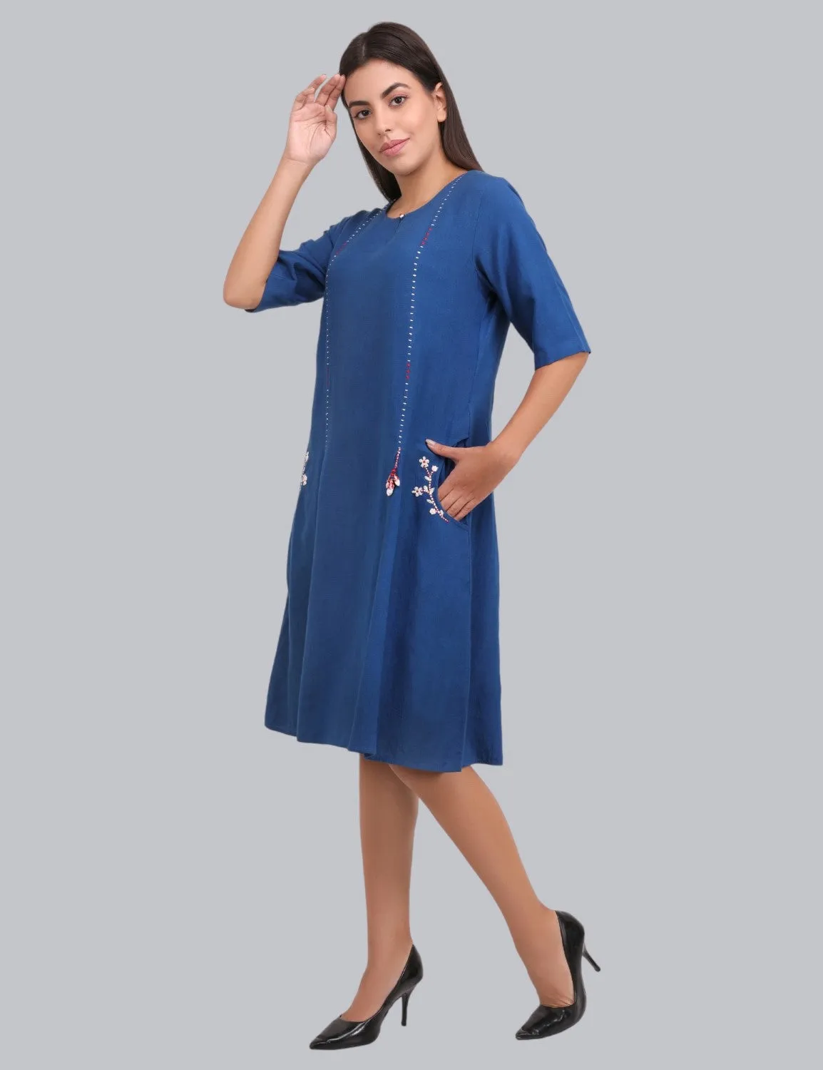 Shift Dress in cotton linen