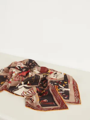 Silk Scarf - Brun