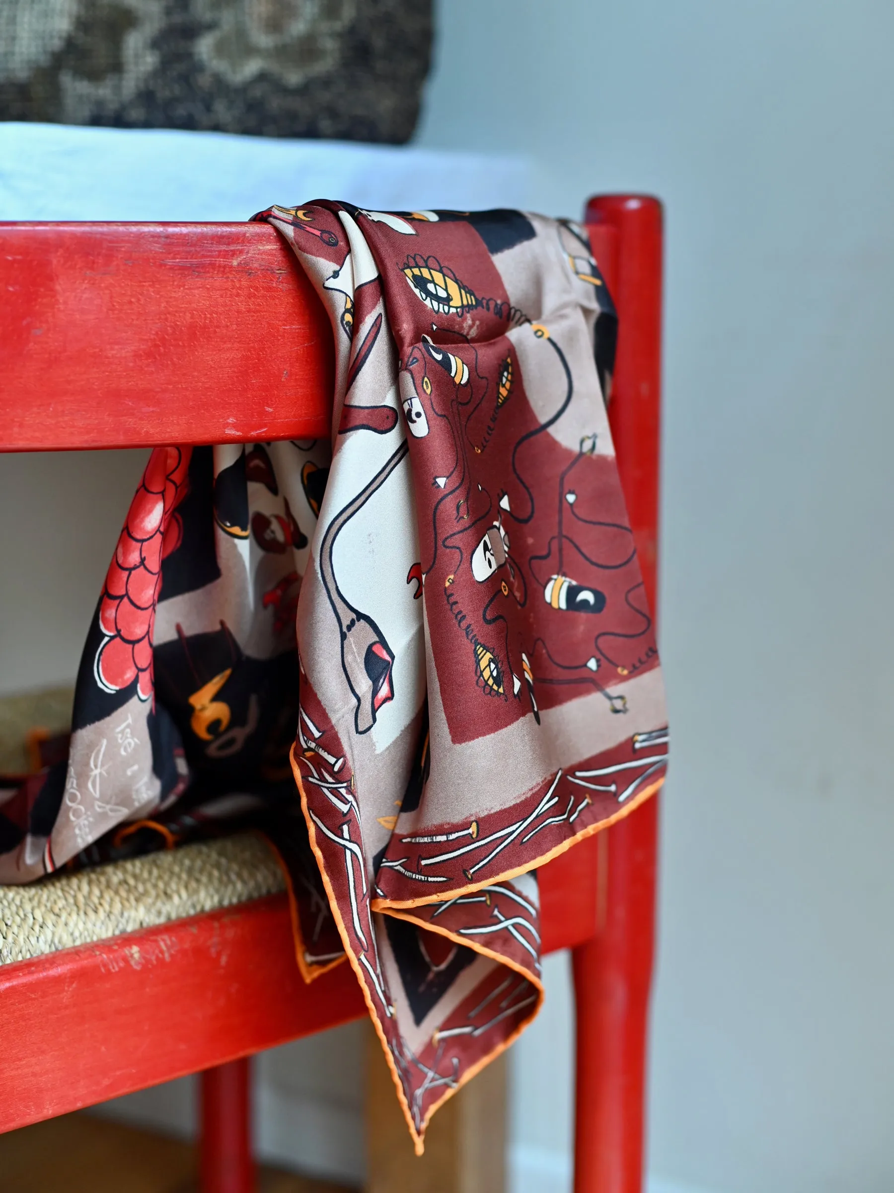 Silk Scarf - Brun