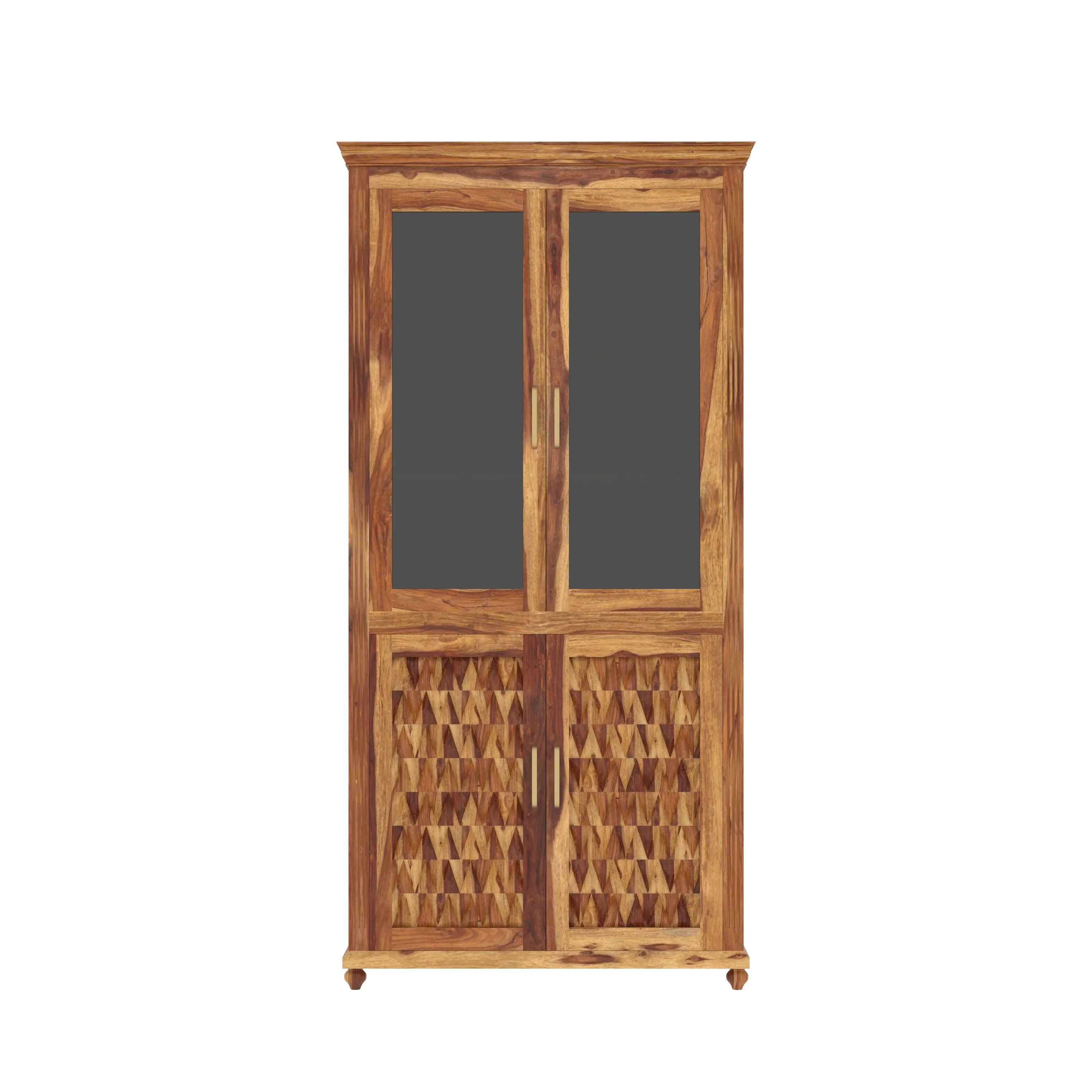 Southern  Sheesham Finished Multi-Storage Wooden Handmade Wardrobe