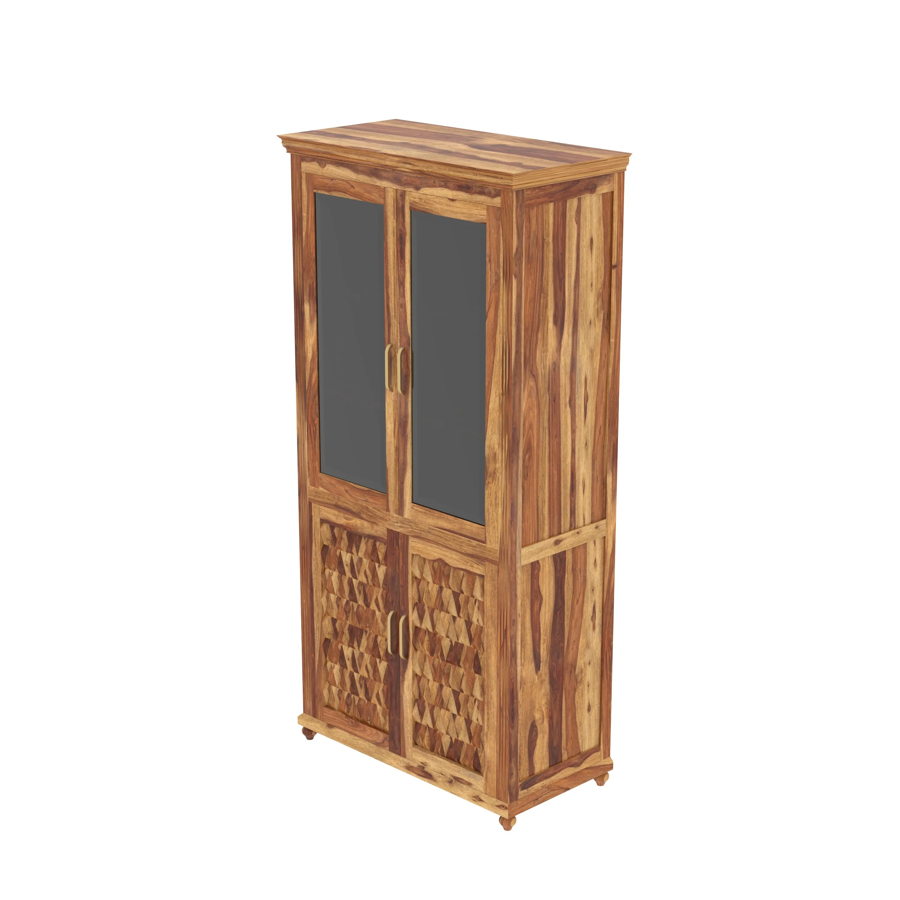 Southern  Sheesham Finished Multi-Storage Wooden Handmade Wardrobe