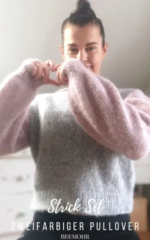STRICK-SET 2 - Farbiger Pullover aus weichem Alpaca Silver von Katia