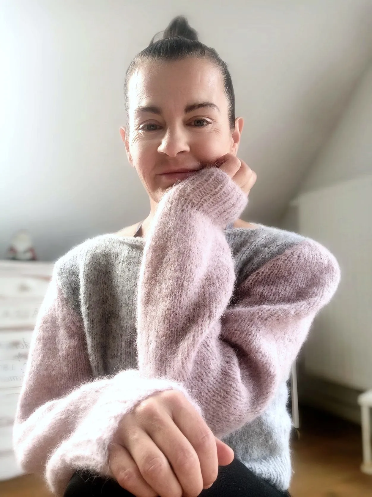 STRICK-SET 2 - Farbiger Pullover aus weichem Alpaca Silver von Katia