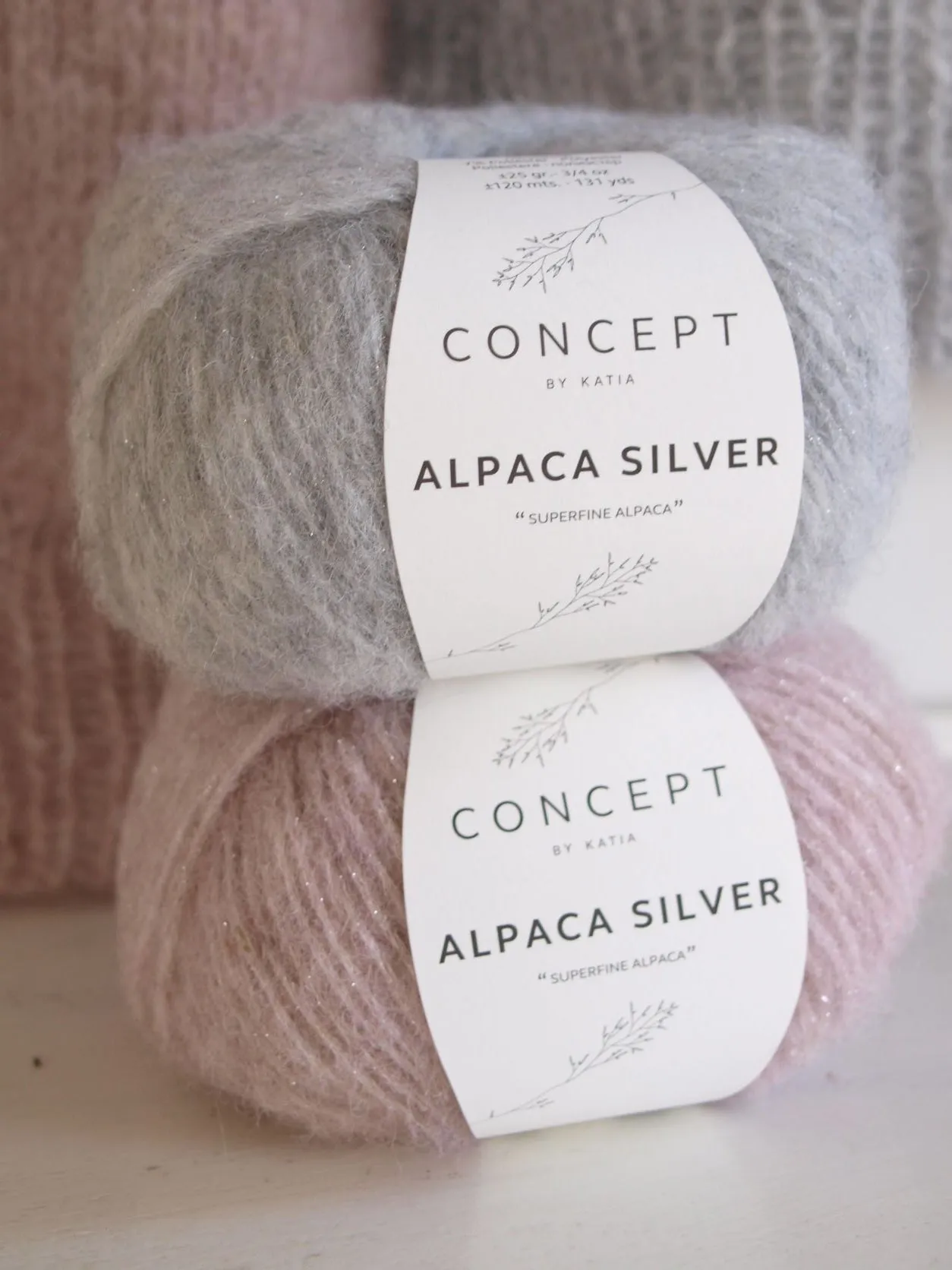 STRICK-SET 2 - Farbiger Pullover aus weichem Alpaca Silver von Katia