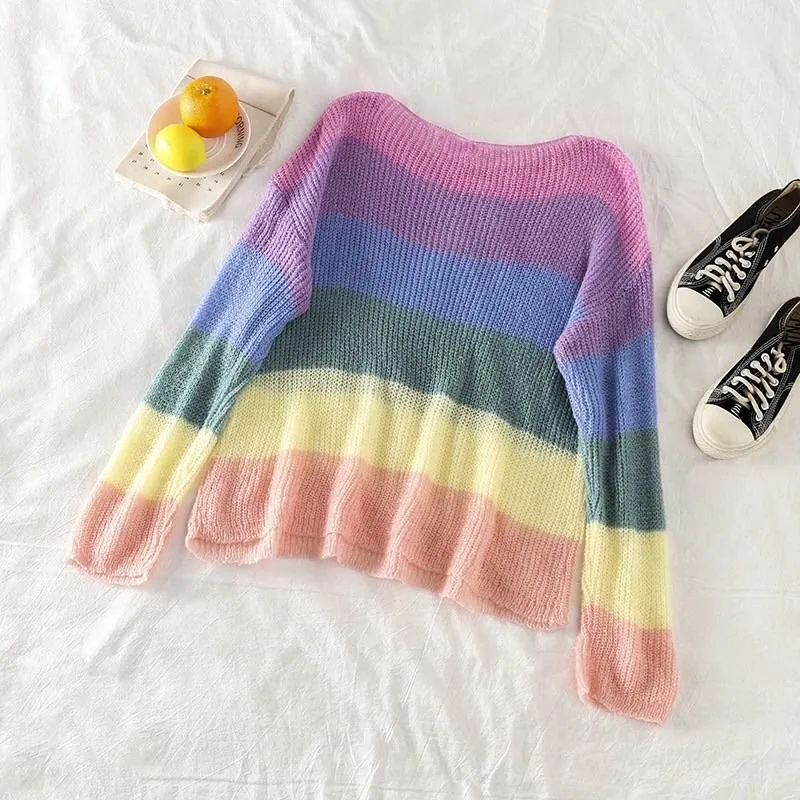 Tejasswi Prakash In Our Rainbow Colourful Pullover