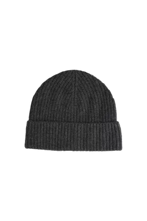 Teresa Charcoal Grey Cashmere Beanie Hat