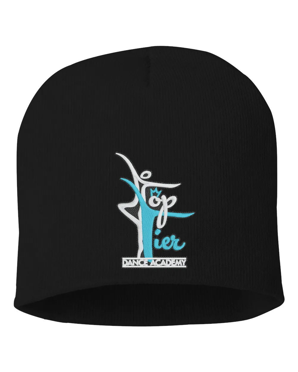 TOP TIER Dance 8" Knit Beanie - SP08 w/ Top Tier Dance Academy Logo Embroidered.