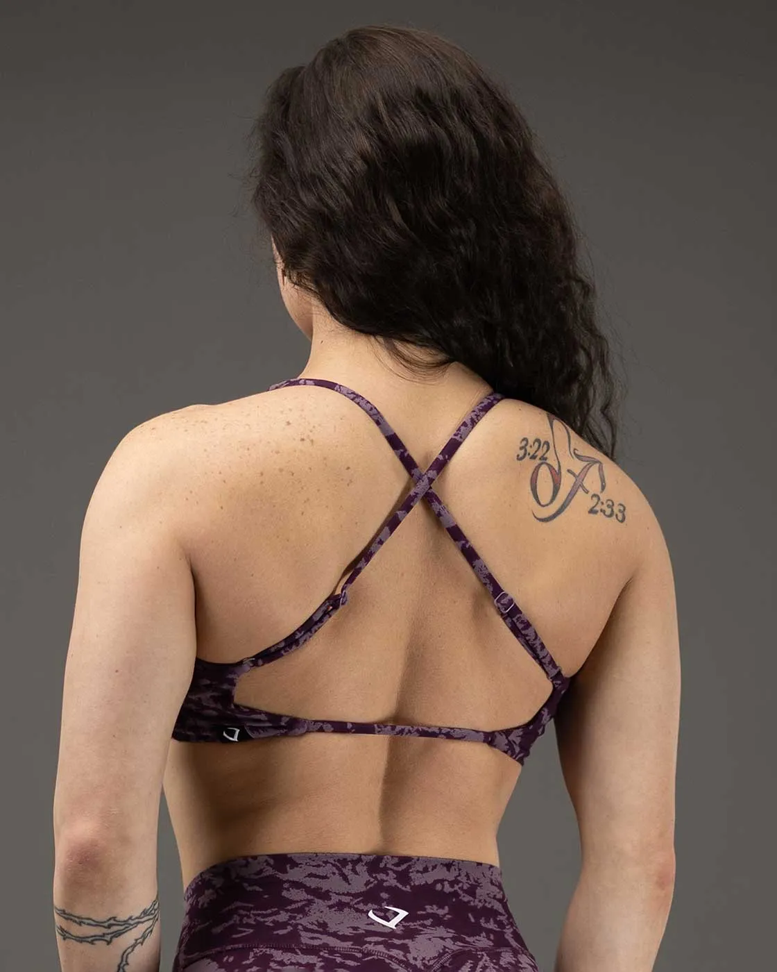 Twist Sports Bra Purple Camo