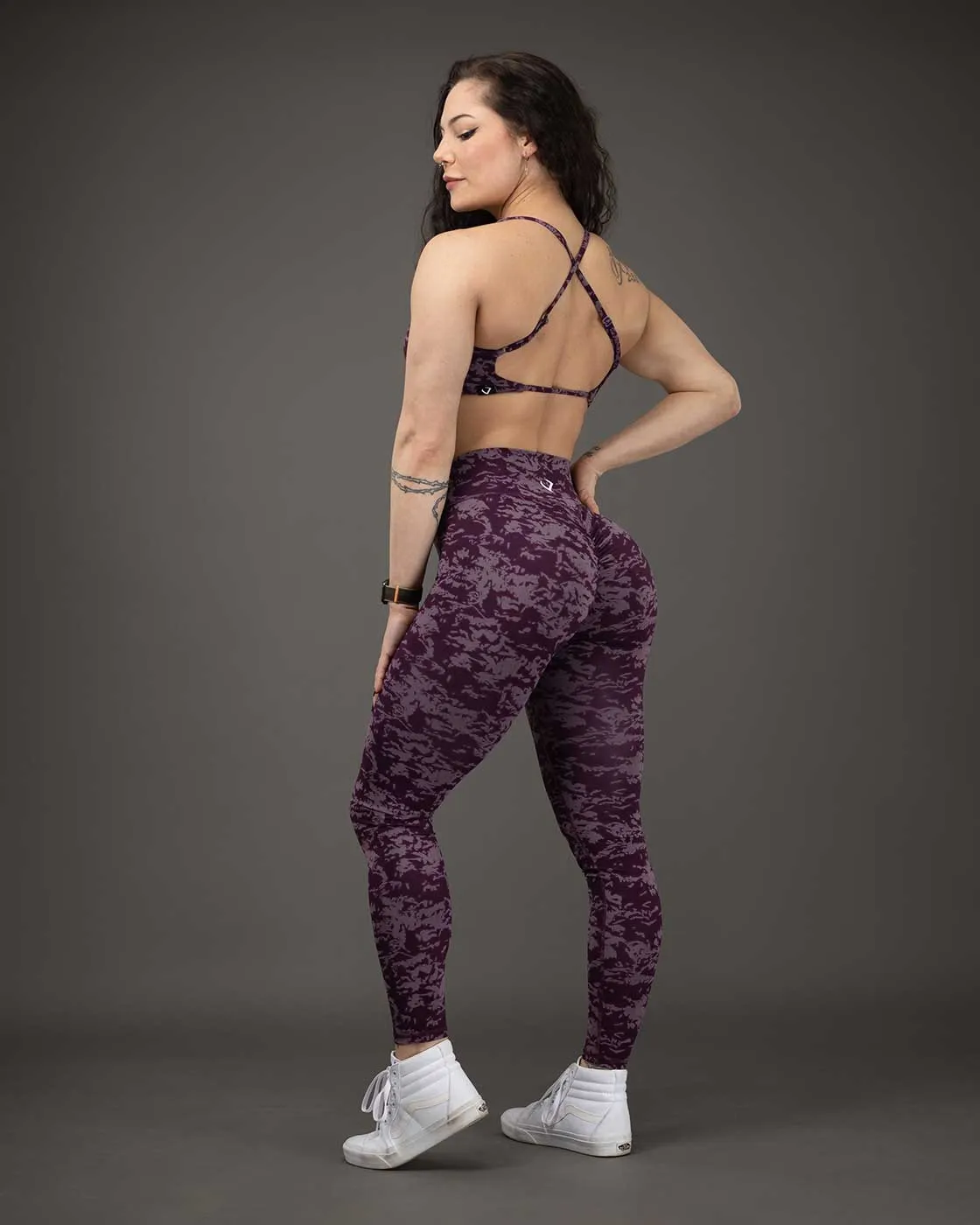 Twist Sports Bra Purple Camo