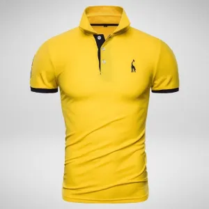 Two-Tone Giraffe Logo Polo Shirt
