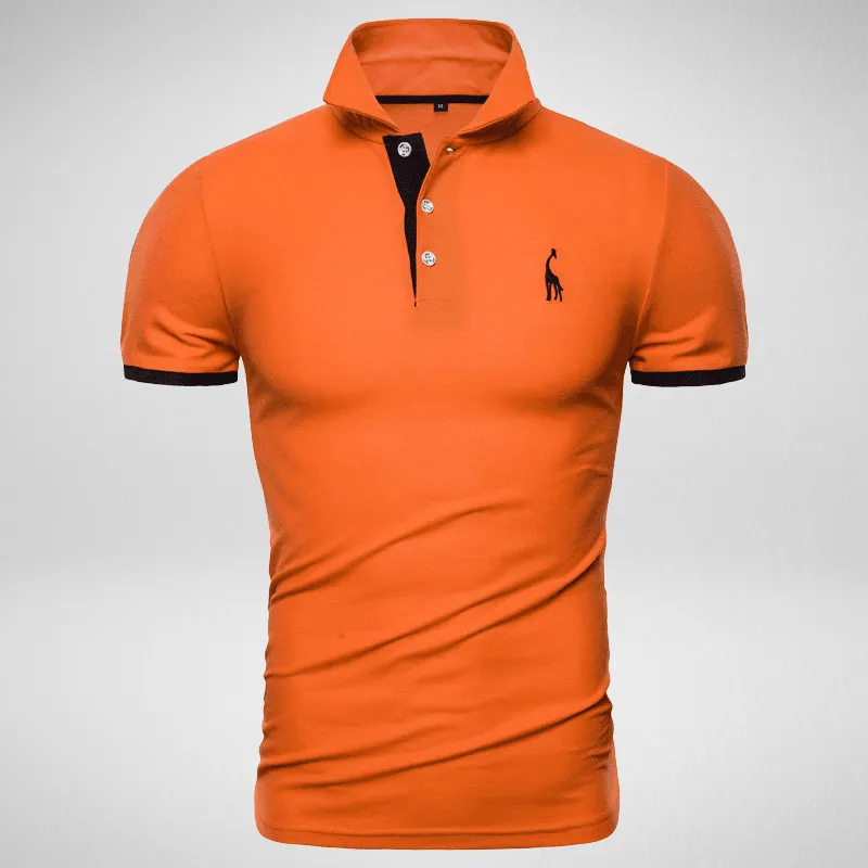 Two-Tone Giraffe Logo Polo Shirt