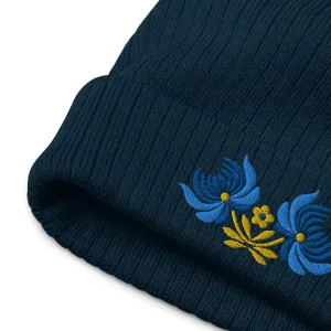 Ukrainian Folk Art Embroidered Beanie