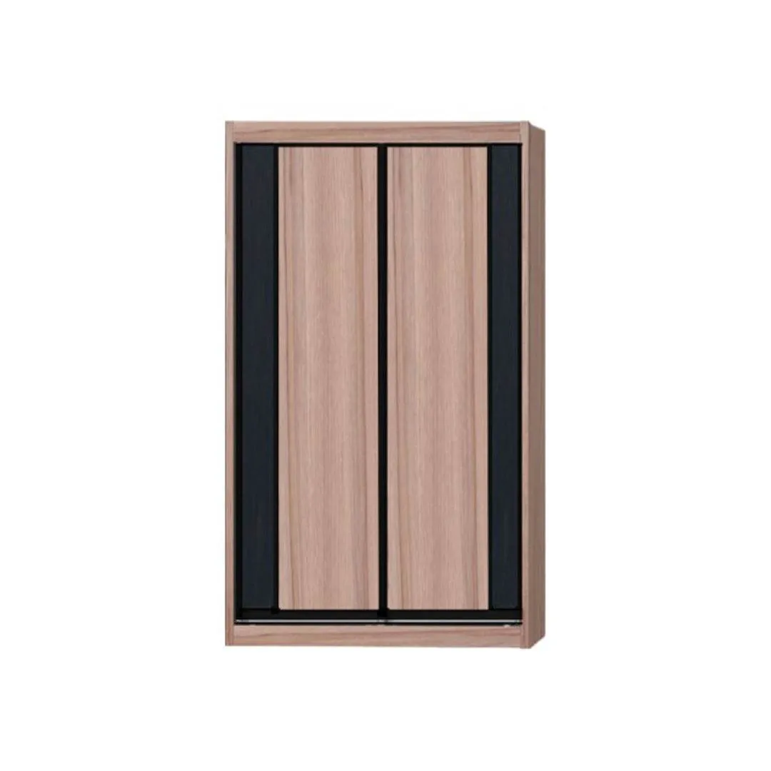 Valkyrie Modular Wardrobe (Light Oak with Black Glass)