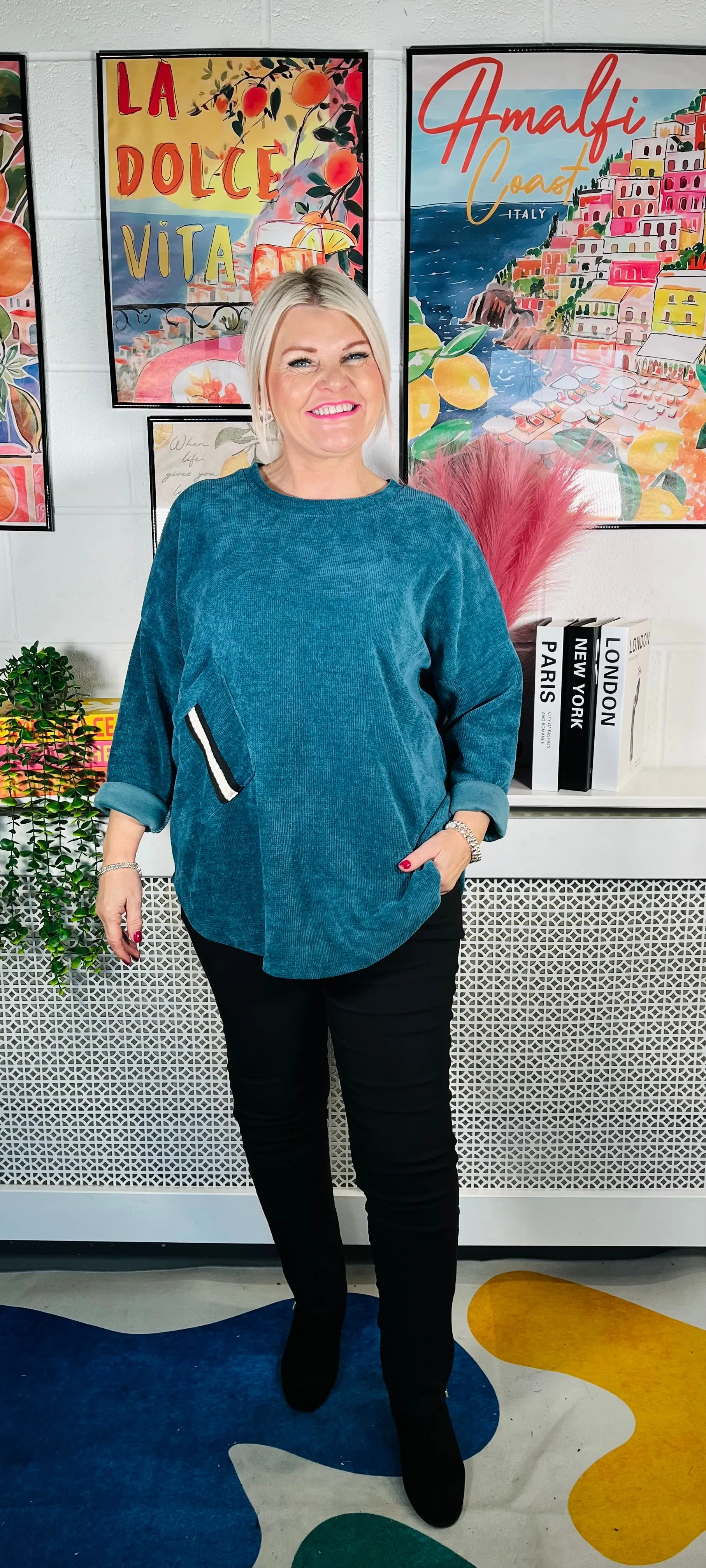 Verity Chenille Sweater - Petrol