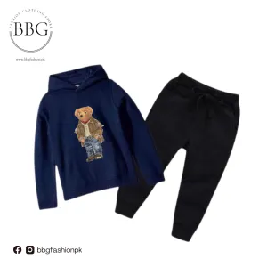 Versace Bear Printed Kids Hoodie Set