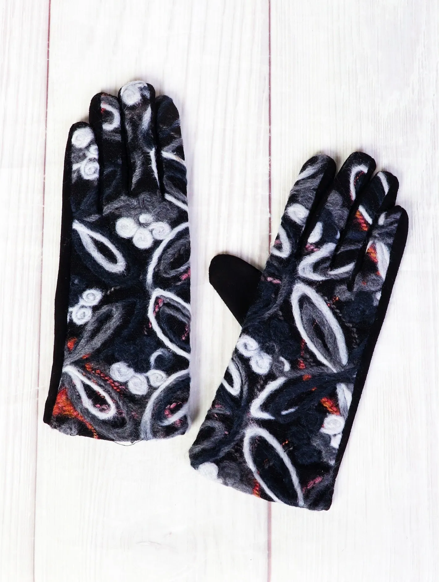 Vibrant Top-Stitched Gloves