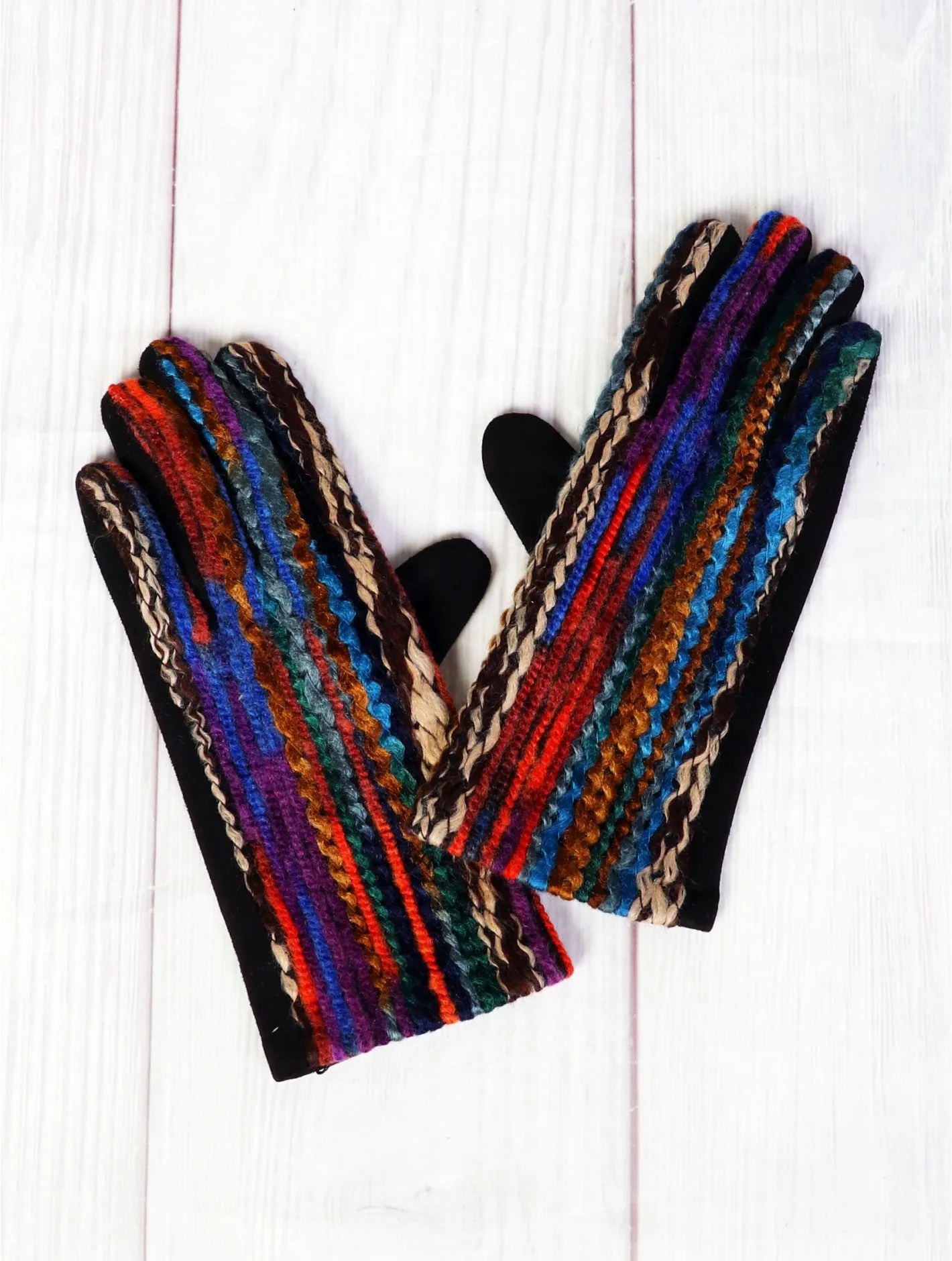 Vibrant Top-Stitched Gloves