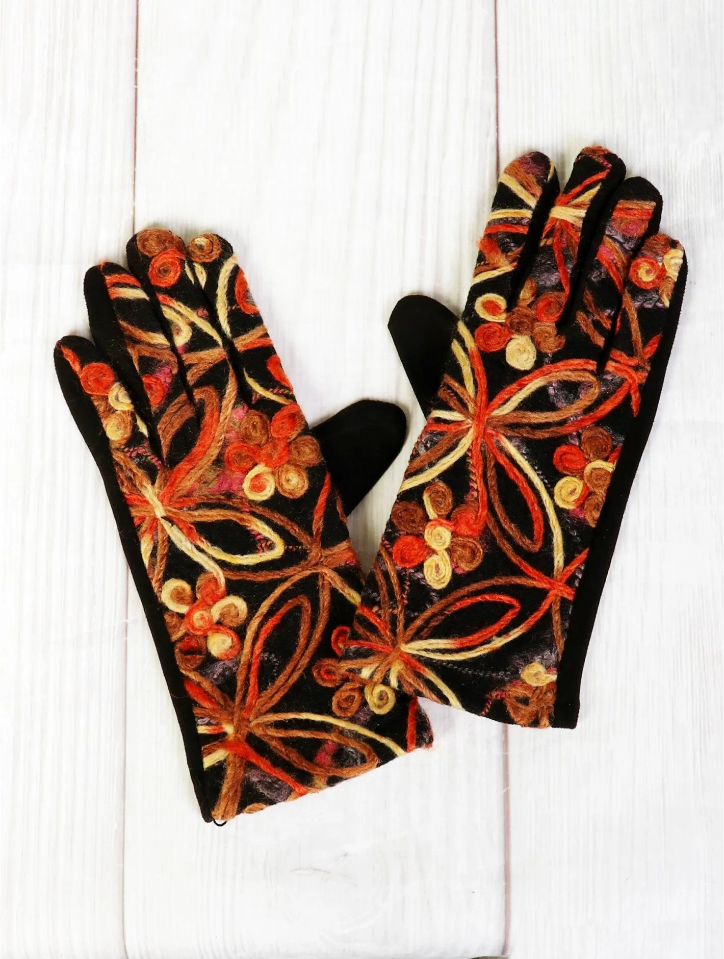 Vibrant Top-Stitched Gloves