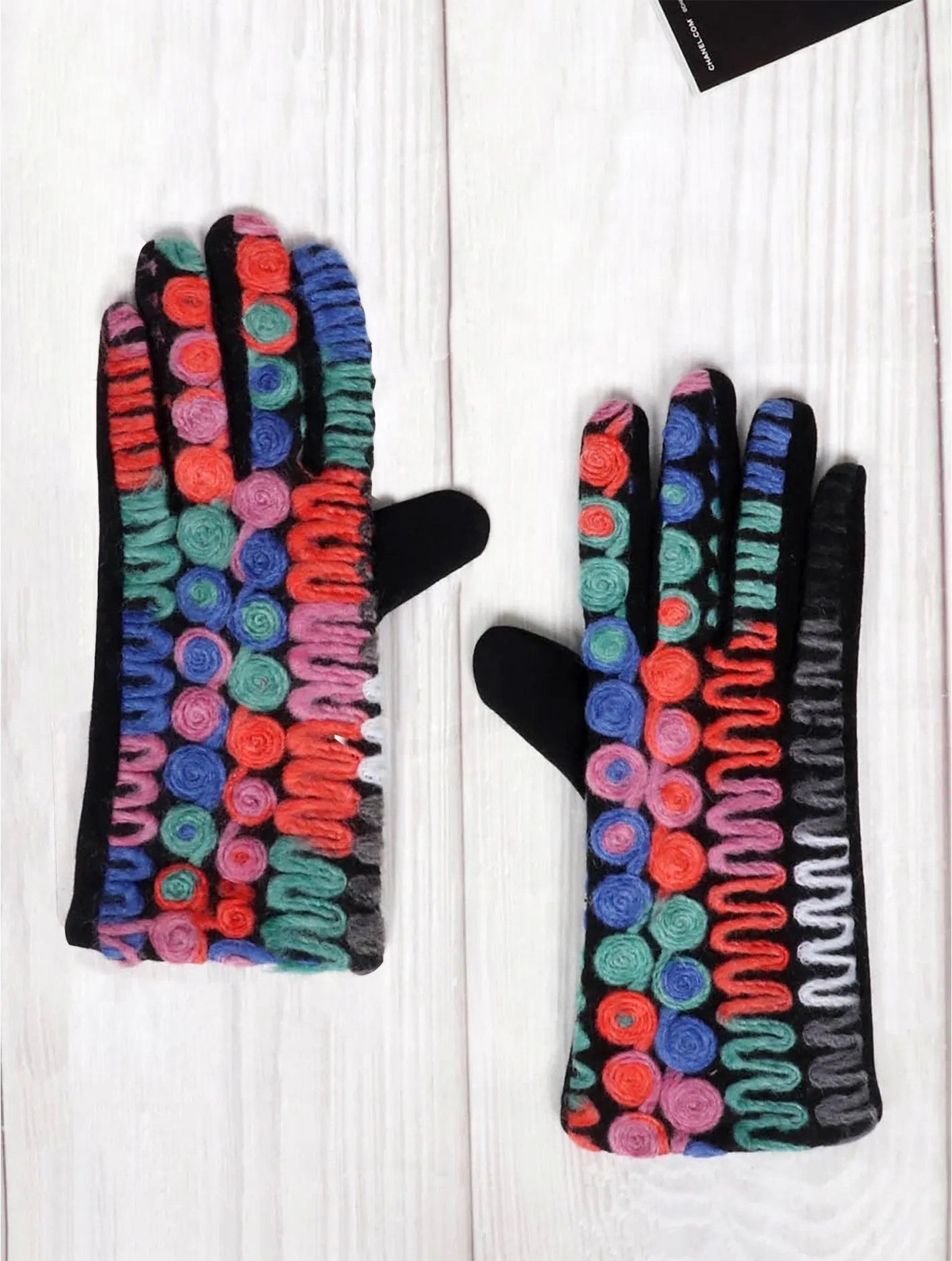 Vibrant Top-Stitched Gloves
