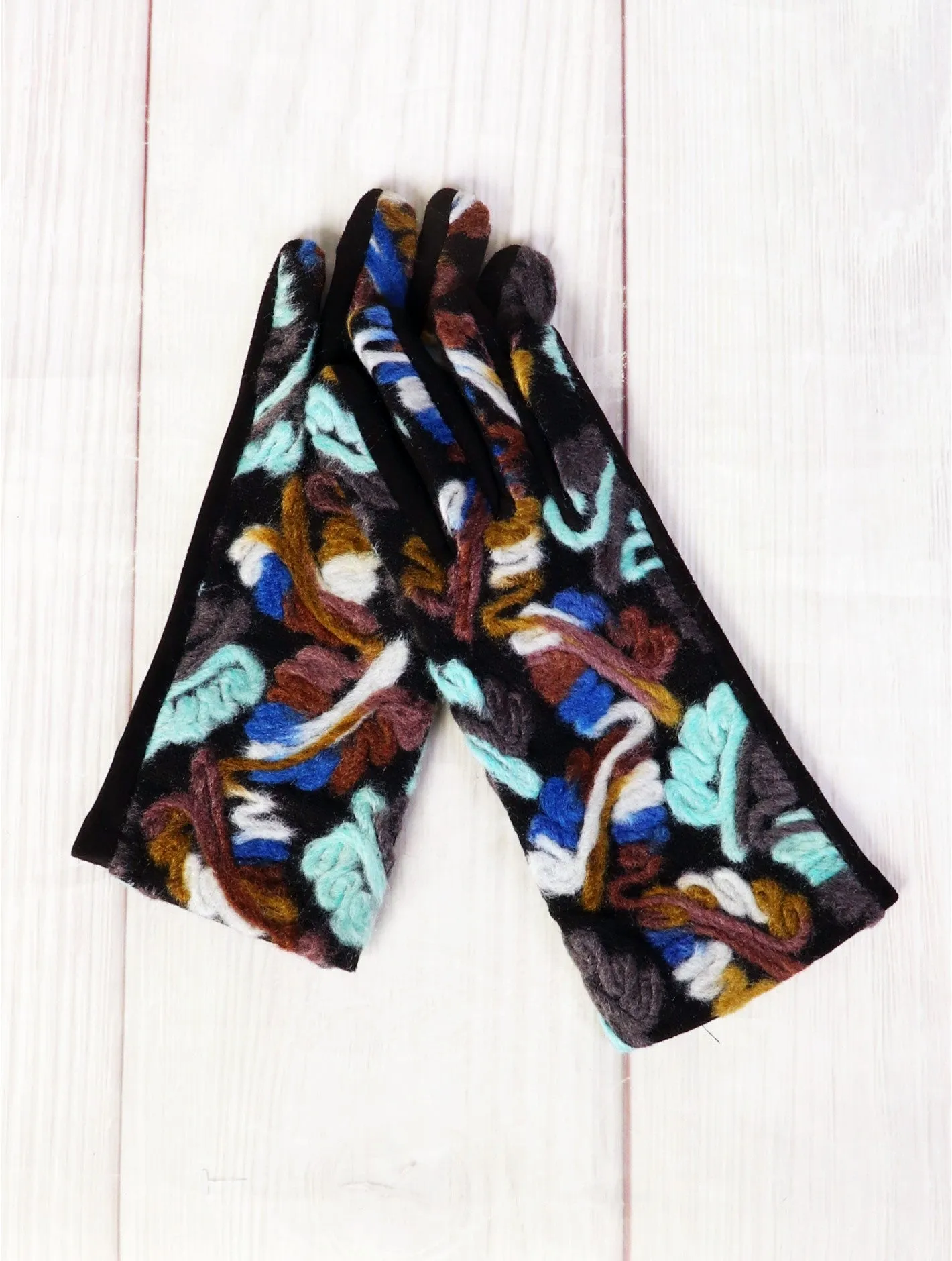 Vibrant Top-Stitched Gloves