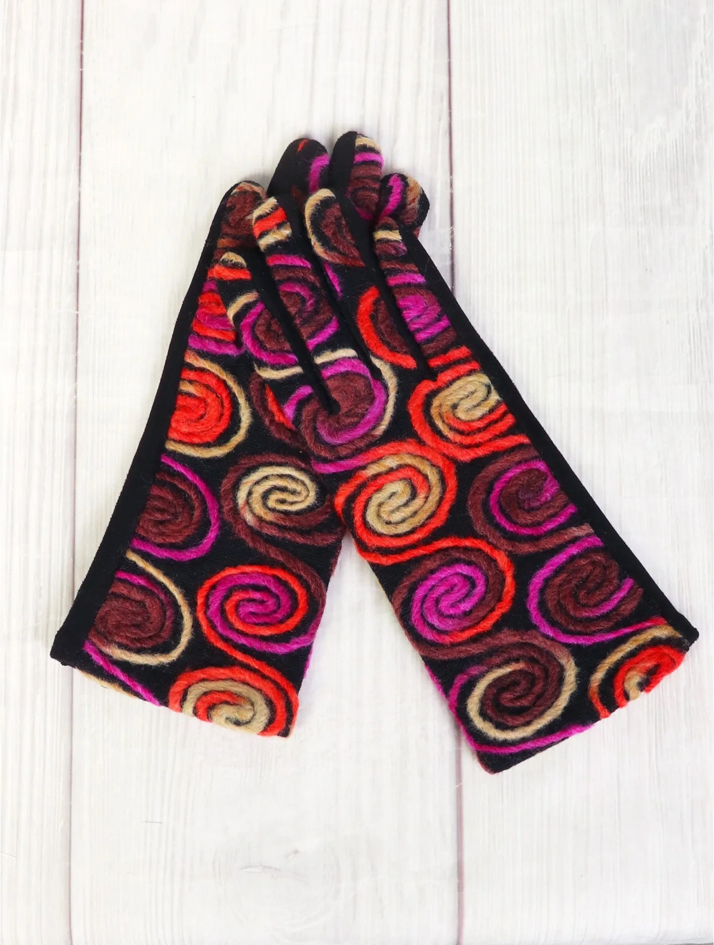 Vibrant Top-Stitched Gloves