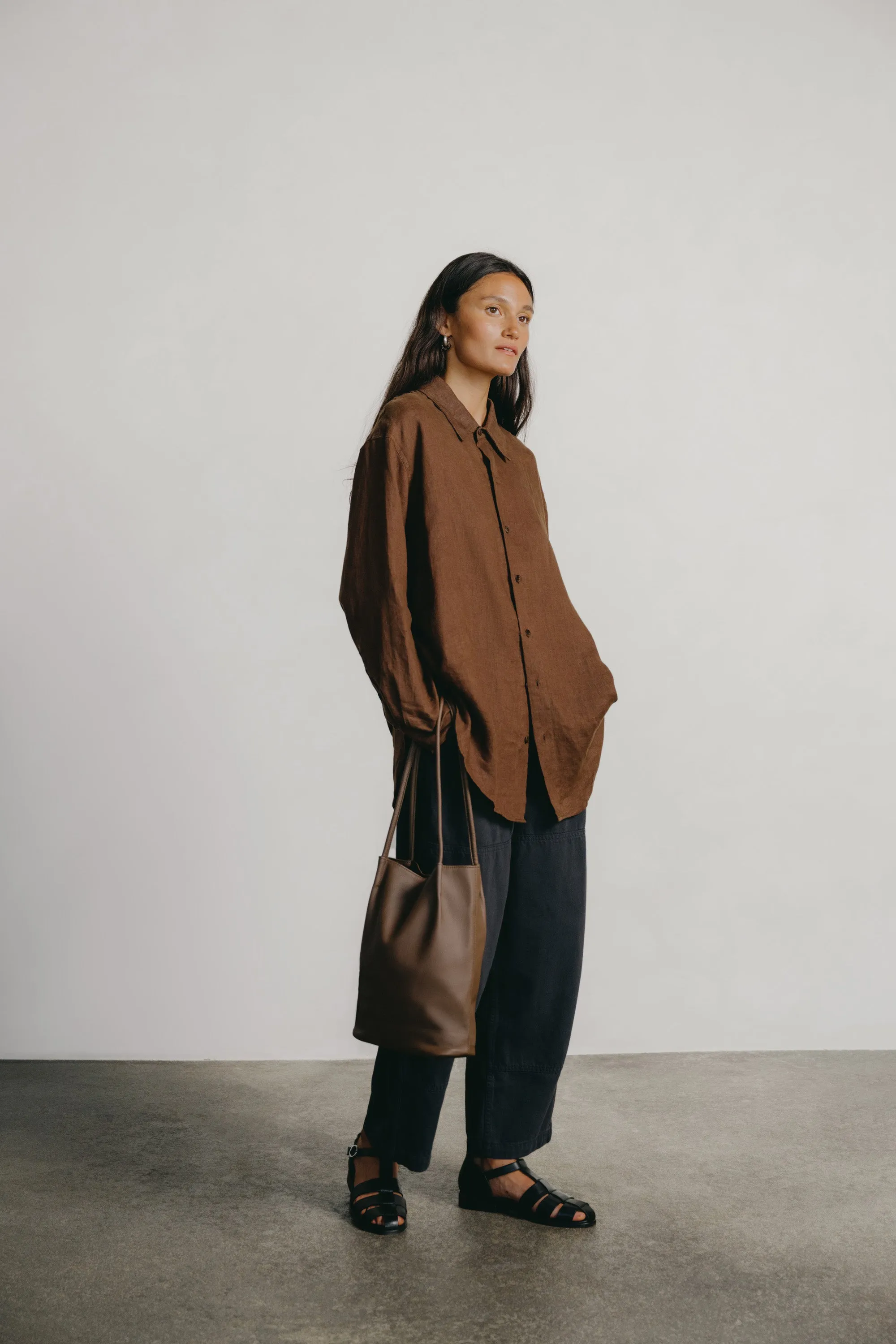 Vija Shirt, Light Linen, Manzanita