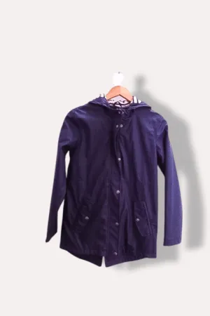 Vintage blue waterproof medium hoodie jacket