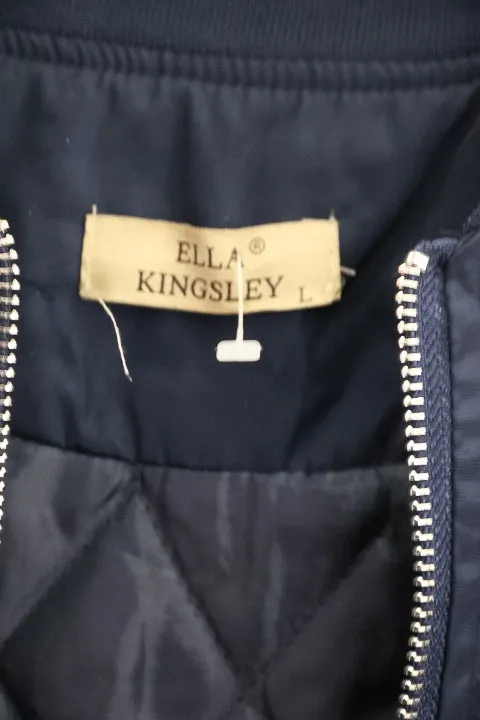 Vintage Ella Kingsley blue bomber large jacket
