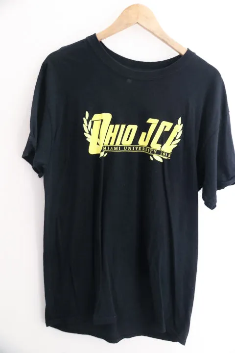 Vintage Ohio JCL Miami University 2018 graphics mens black large tees