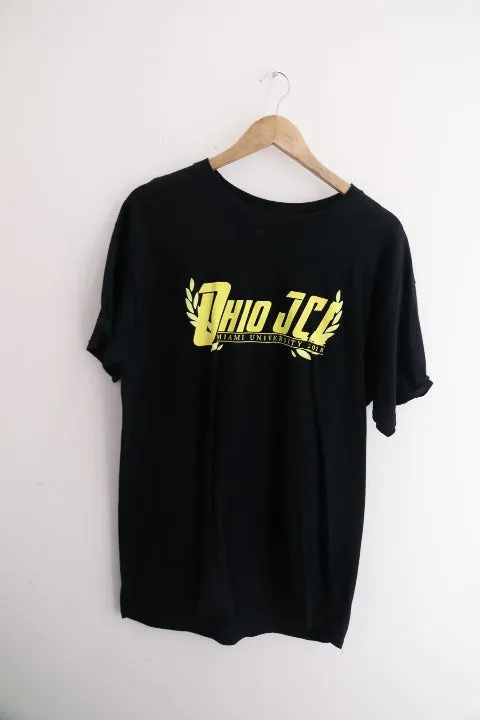 Vintage Ohio JCL Miami University 2018 graphics mens black large tees