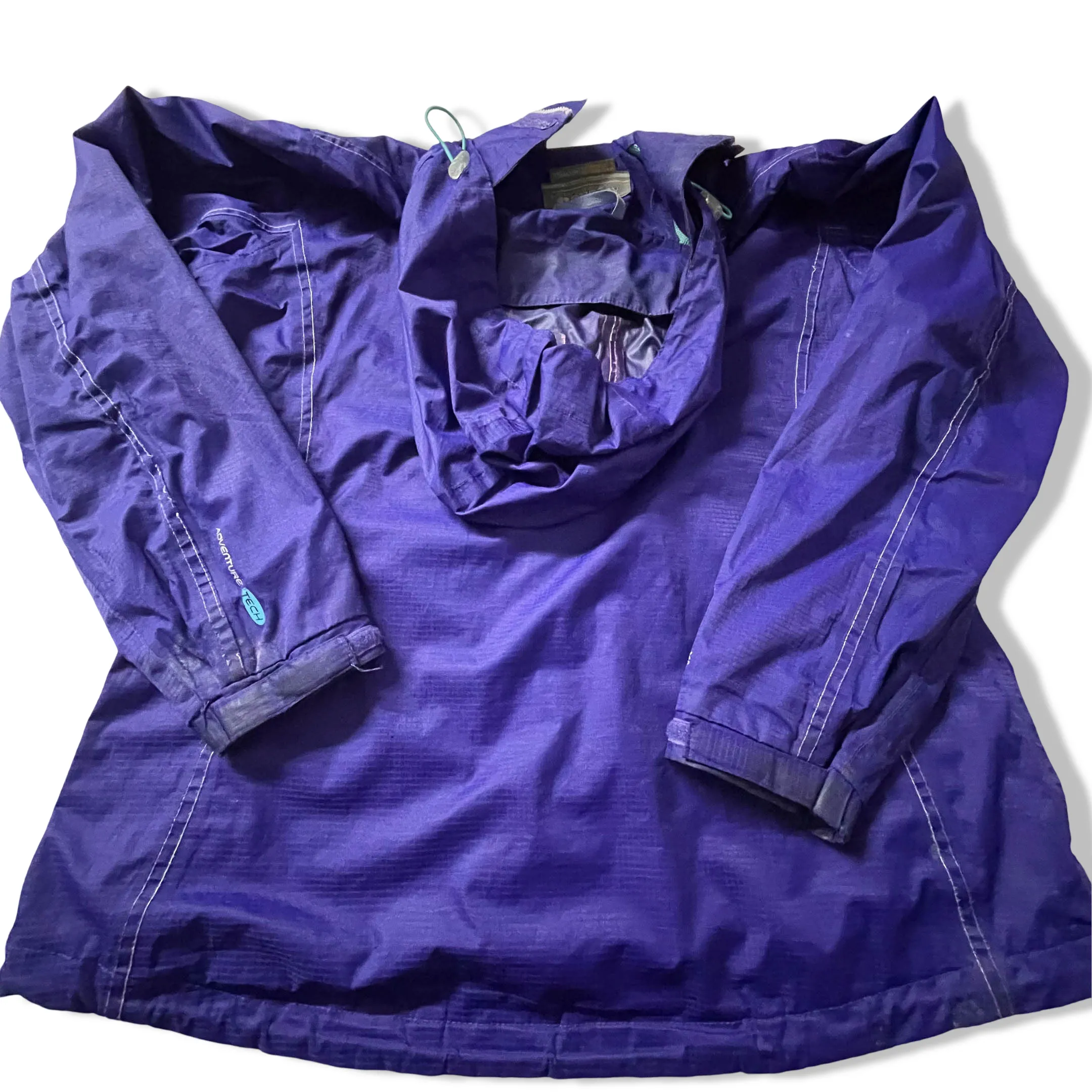 Vintage Regatta great outdoor women's purple waterproof hooded rain jacket UK 16| SKU 3845|L30 W21