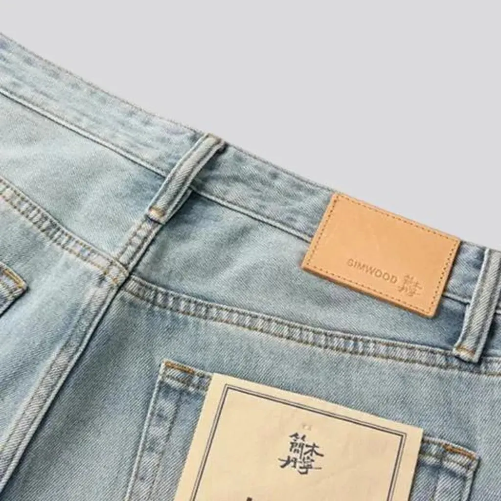 Vintage style bleached men's jeans